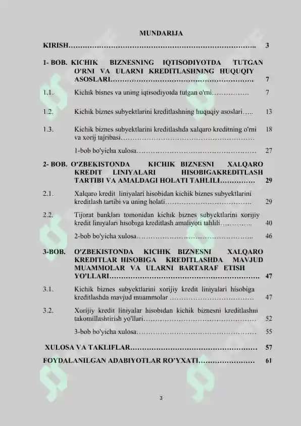 Kichik biznes subyektlarini kreditlashda xalqaro kreditning o'rni 2