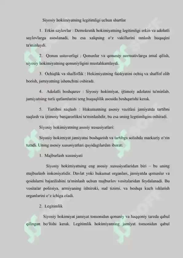Siyosiy xokimiyat va davlat xokimiyati 6