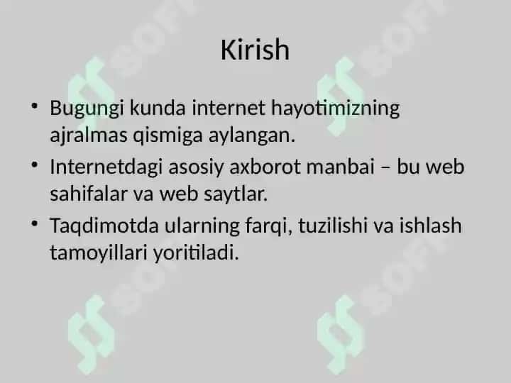Web sahifa,web dasturlash haqida tushunchalar. 2