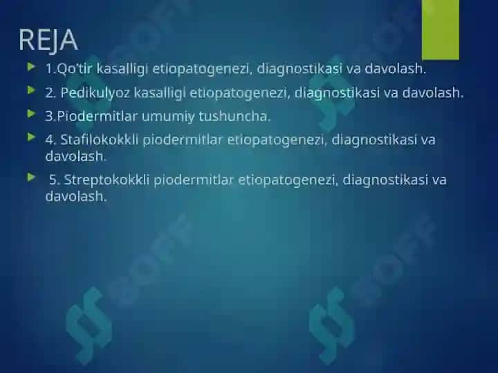 Dermatozoonozlar va Terining yiringli kasalliklari-piodermitlar 2