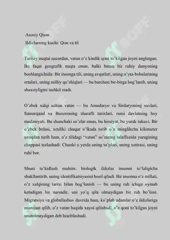BUGUNGI GLOBALLASHUV ZAMONIDA KO’PLAB INSONLAR O’ZLARINI BAXTLI HIS QILGAN JOYNI VATAN TUTIB YASHASHMOQDALAR 3