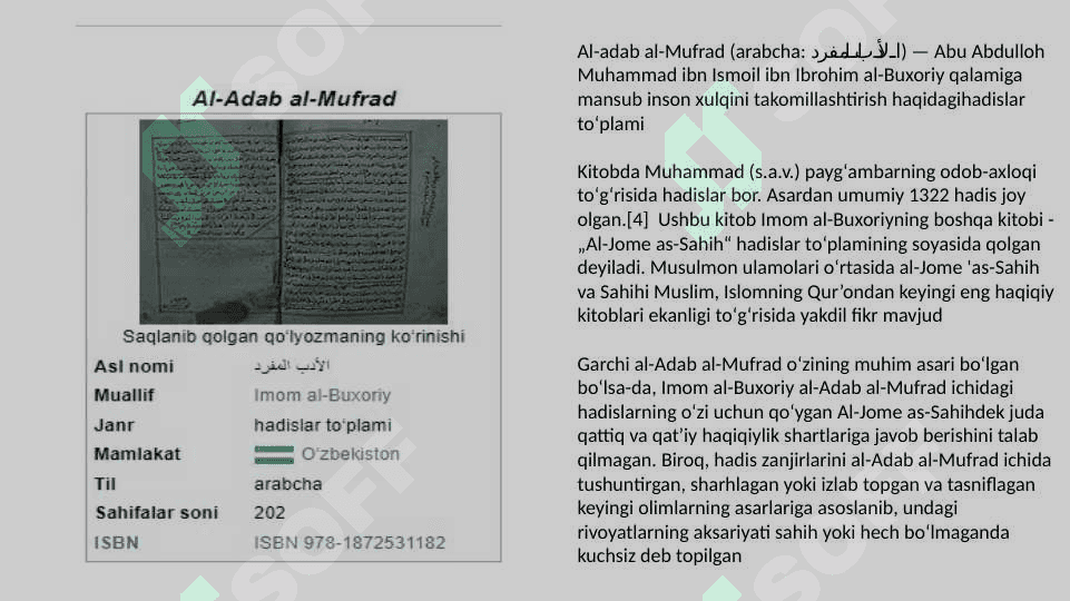 ,,Adab durdonalari,, asarida hayvonot olamiga oid munosabatlar bandlarini o`rganish 3