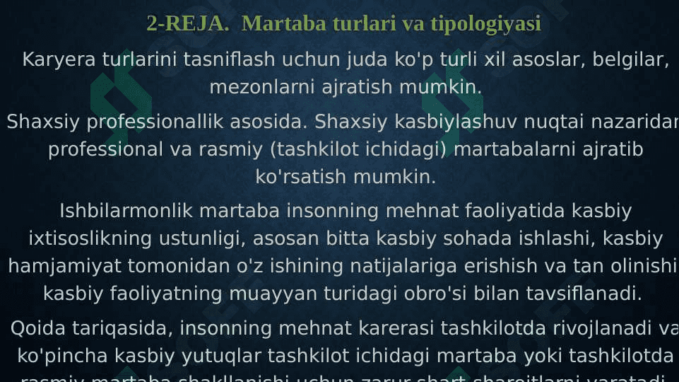 MARTABA TASHKILIY XULQNING ELEMENTI SIFATIDA pptx 8