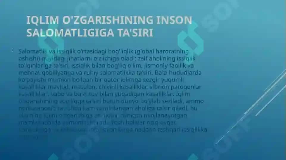 Iqlim va inson salomatligi 3