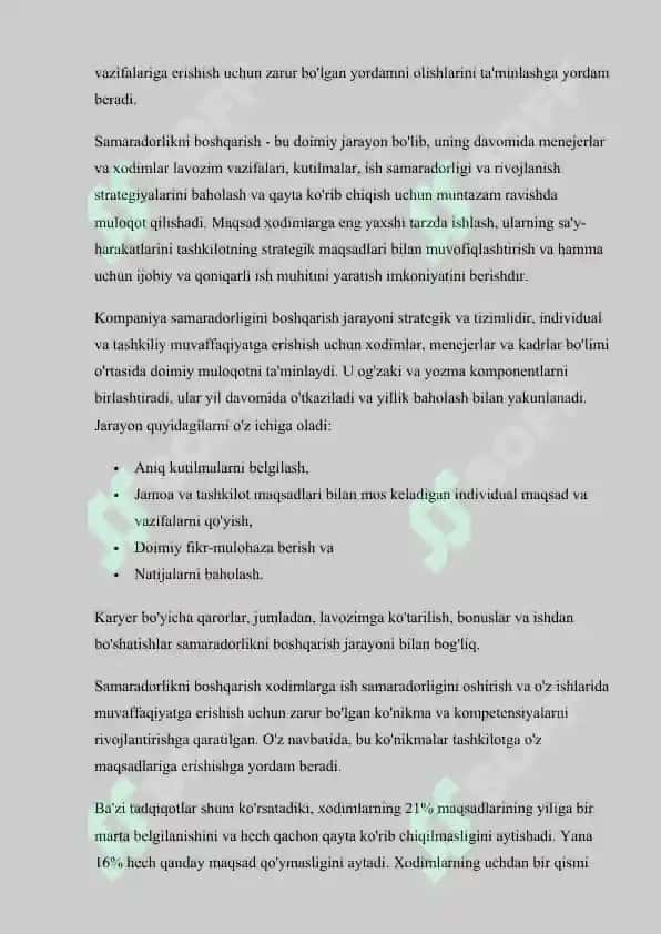 Kompaniya samaradorligini boshqarish 7