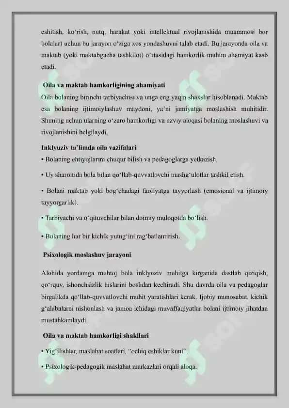Alohida yordamga muhtoj bolaning umumta’lim maktabi yoki maktabgacha tashkilotda ink 3