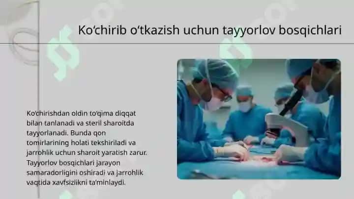 To‘qimalarni erkin ko‘chirib o‘tkazish: yuz-jag‘ sohasiga to‘qimalarni erkin ko‘chirib o‘tkazishga ko‘rsatmalar va ularni o‘tkazish prinsiplari 8