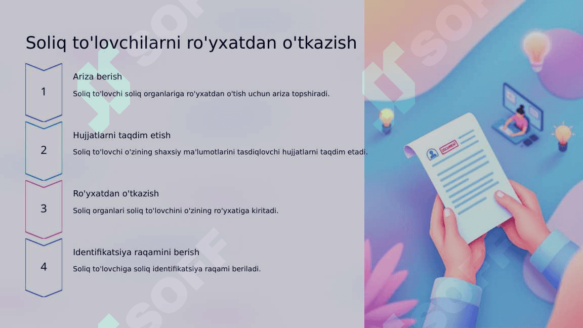 Soliq to'lovchilarni va soliq solish obyektlarini hisobga olish 3
