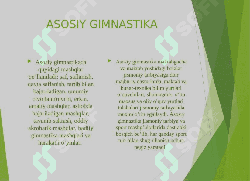Gimnastika turlari. 4