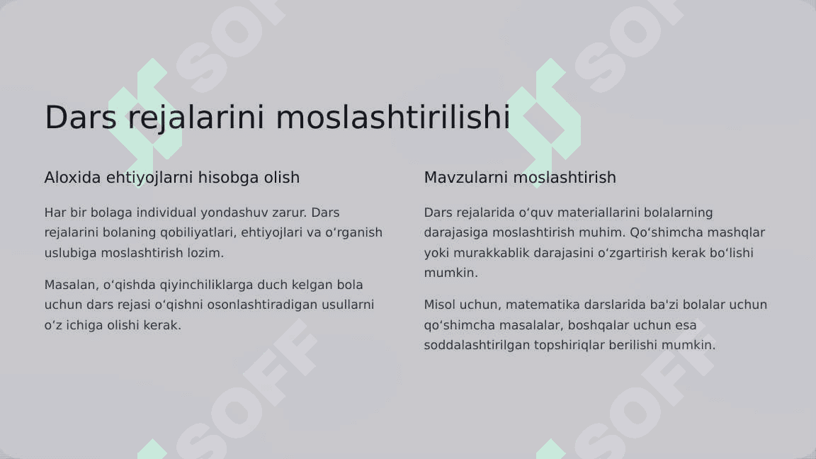Aloxida Talim Ehtiyojlari Bolgan Bolalar Uchun Zamonaviy Ananaviy O'qitish Usullari 2 8