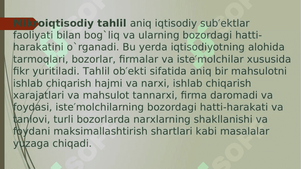 Mikroiqtisodiyot fanning maqsadi,predmeti tadqiqot usullari 6