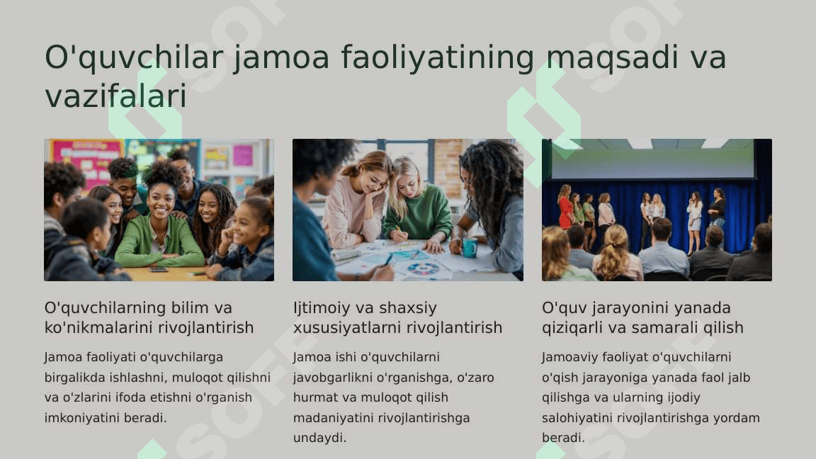 O'quvchilar jamoasi - yaxlit pedagogik jarayonning asosiy shakli 2