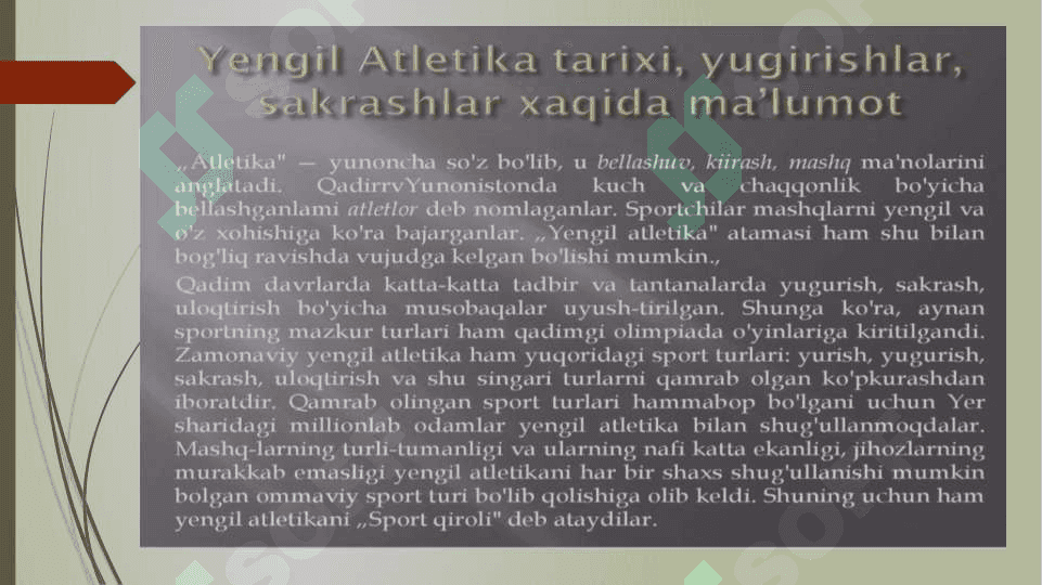 Yengil atletika yugurib kelib uzunlikka sakrash texnikasini o’rganish 4