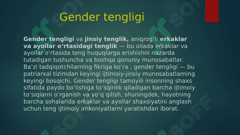 AYOLLAR HUQUQLARI VA GENDER TENGLIGI 3
