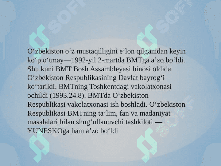 Inson huquqlari va erkinliklari kafolatining yaratilishi 2