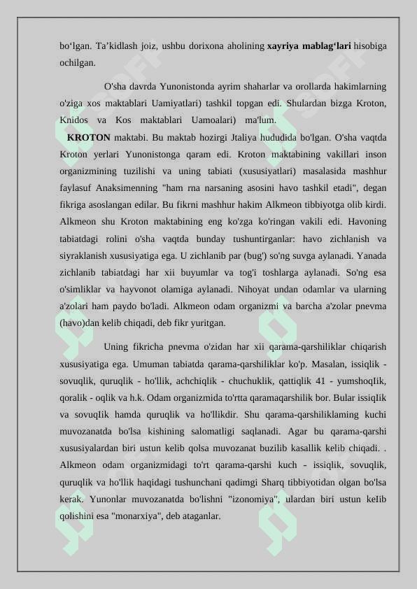 Insoniyat tarixidagi dorixonalar kasalxonalar va tibbiyot maktablarining ochilishi 3