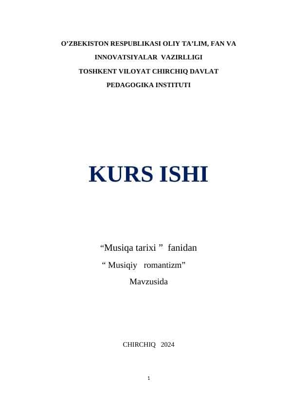 Musiqiy romantizm 1