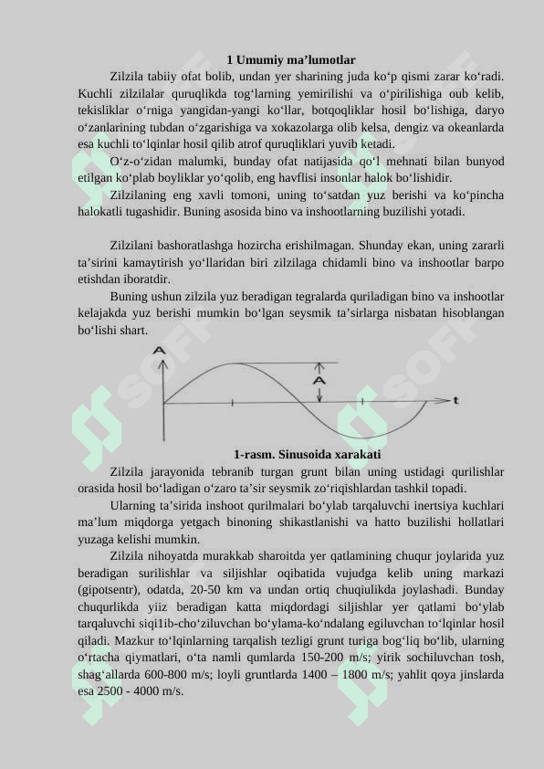 ZILZILABARDOSH ZAMINLAR HISOBI VA ULARNI LOYIHALASH 2