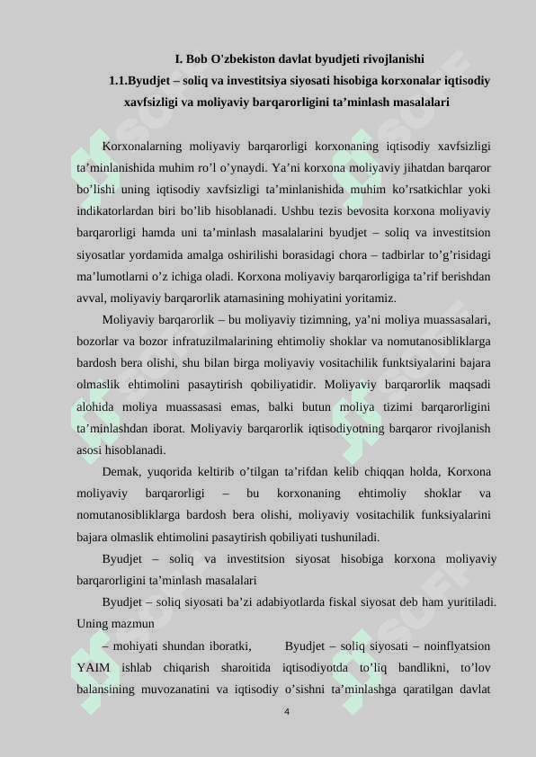Budjet-soliq va investitsiya siyosati hisobiga korxonalar moliyaviy barqarorligini ta'minlash masalalari 4