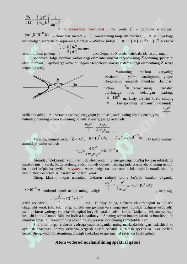 Atom va uning tuzilishi 2