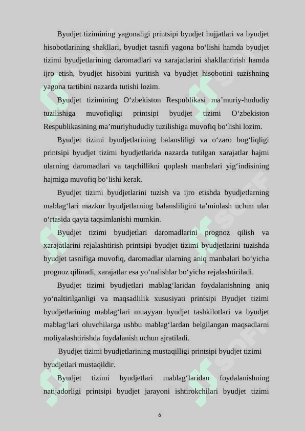 Byudjet tizimini boshqarish 6