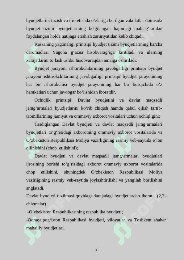 Byudjet tizimini boshqarish 7