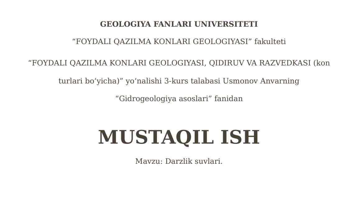Darzlik suvlari