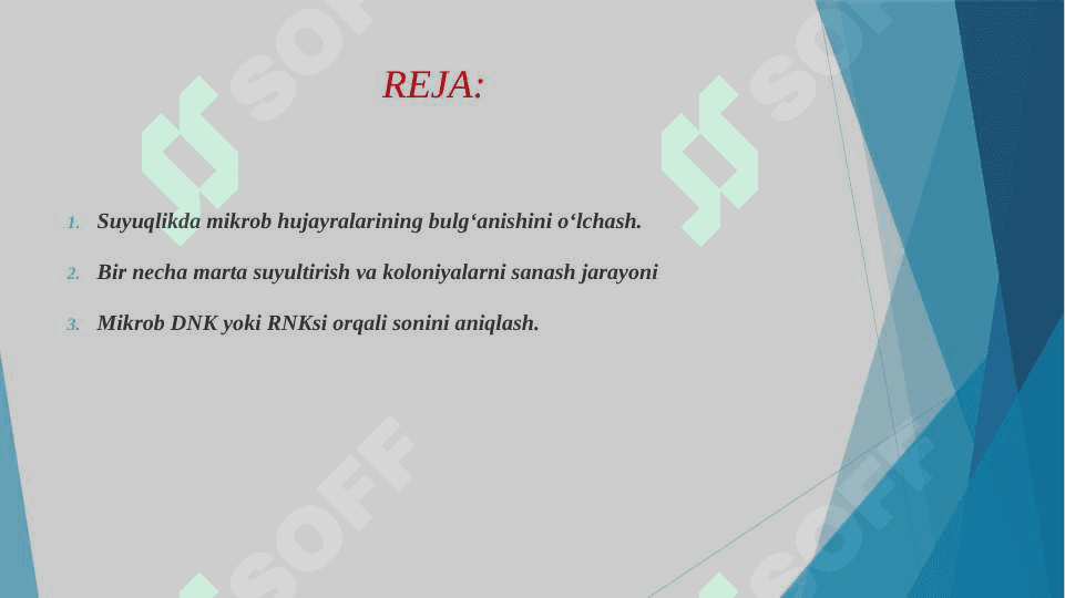 Mikrob hujayrasi sonini hisoblash usullari 2