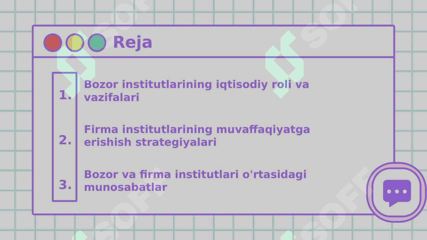 Bozor va Firma inistitutlari 2