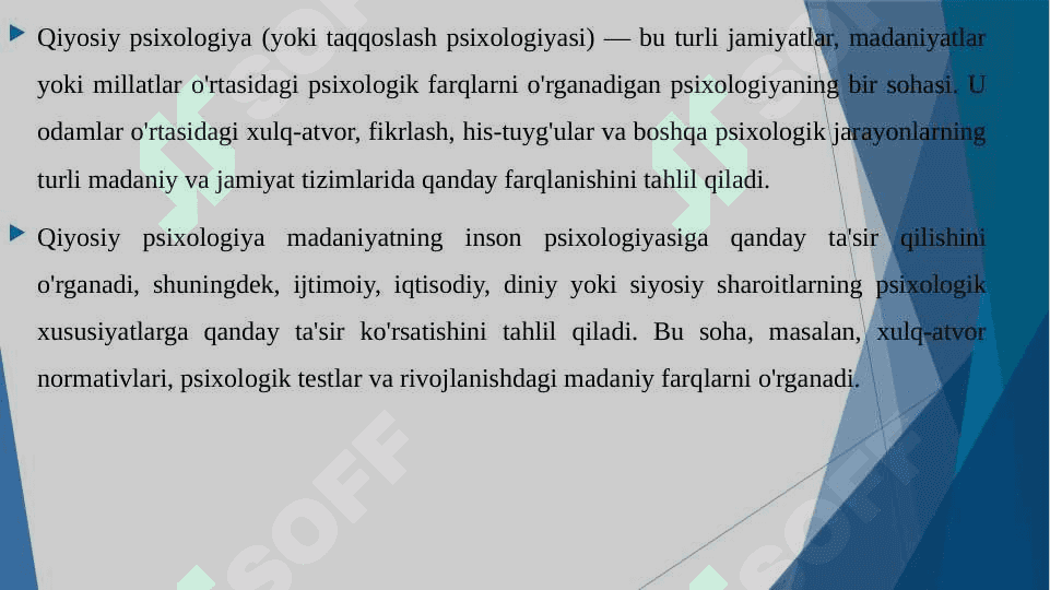 Qiyosiy psixologiya 8