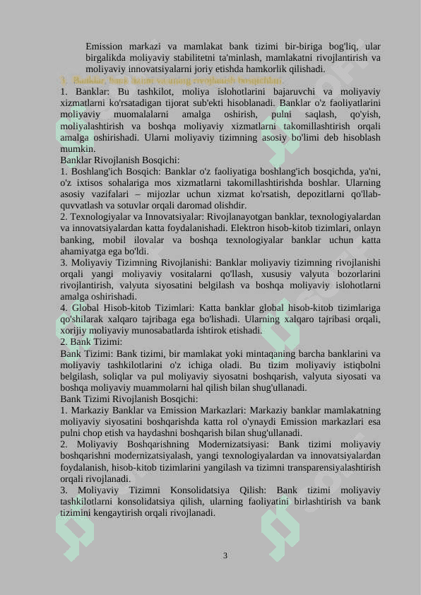Bank ishidan yakuniy nazorat javoblari 3