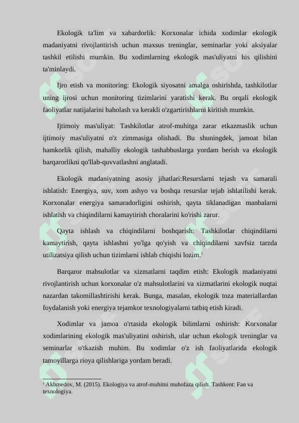 KORXONA VA TASHKILOTLARIDA EKOLOGIK MADANIYAT 2