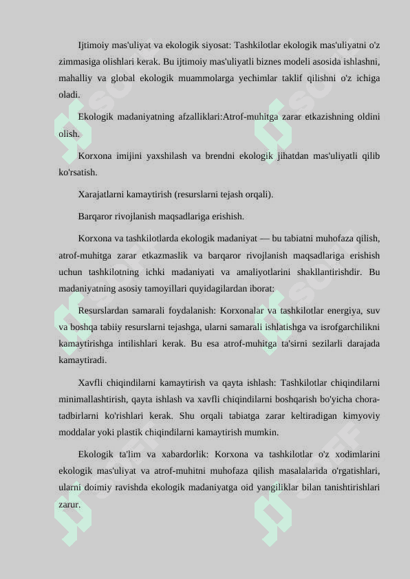 KORXONA VA TASHKILOTLARIDA EKOLOGIK MADANIYAT 3