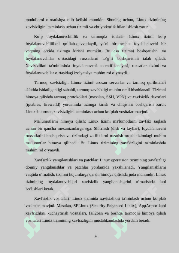 LINUX OPERATSION TIZIMINING XAVFSIZLIK MEXANIZMLARINI TAHLIL QILISH VA HIMOYA QILISH USULLARI 6