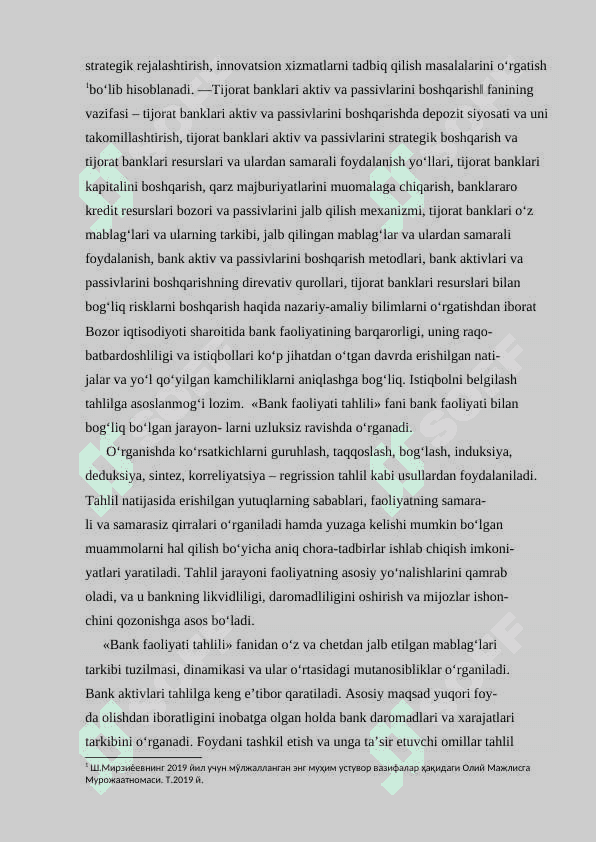 Bank ishi fanidan kurs ishi 4