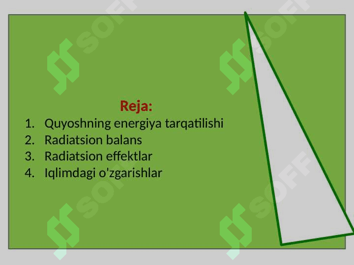 Iqlimning radiatsion omillari 2