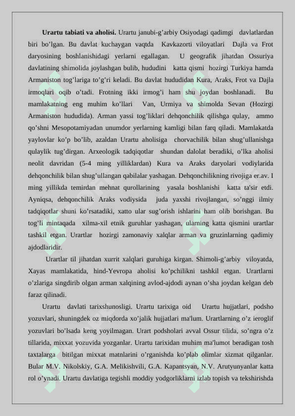 Qadimgi Urartu  24 6