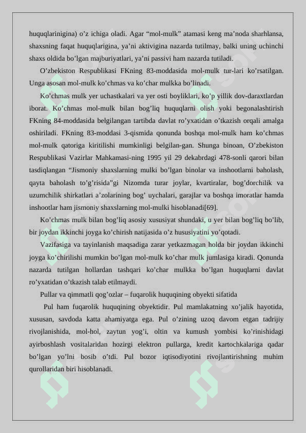 Fuqarolik huquqining ob’ektlari 24 8