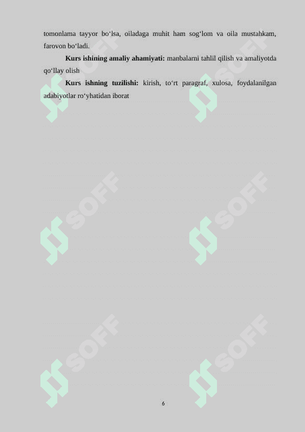 SHAYX MUHAMMAD SODIQ MUHAMMAD YUSUFNING “OILA QO‘RG‘ONI” KITOBIDAGI TARBIYA MASALALARINING YORITILISHI 6