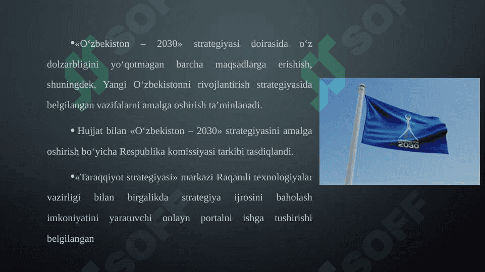 O‘zbekiston-2030 strategiyasi va O‘zbekiston Respublikasi Prezident Sh.Mirziyoyev hamda birinchi prezident I.Karimov asarlari asosida milliy va xorijiy tajribani qiyoslash. 8