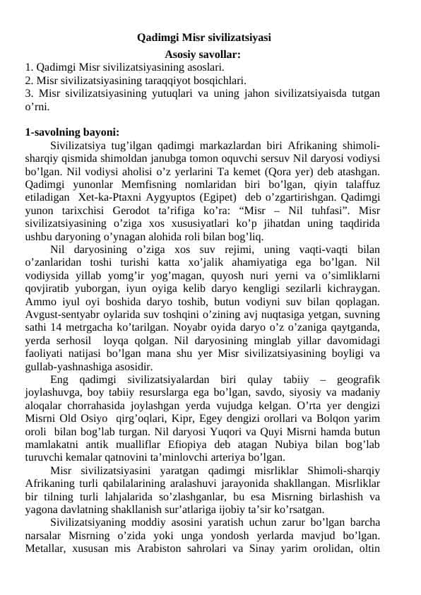 Qadimgi Misr sivilizatsiyasi 24 1