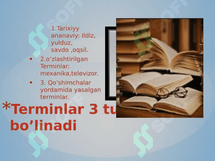 Terminlarning turlari 2
