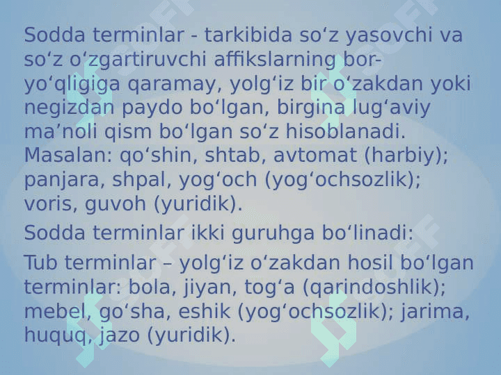 Terminlarning turlari 3