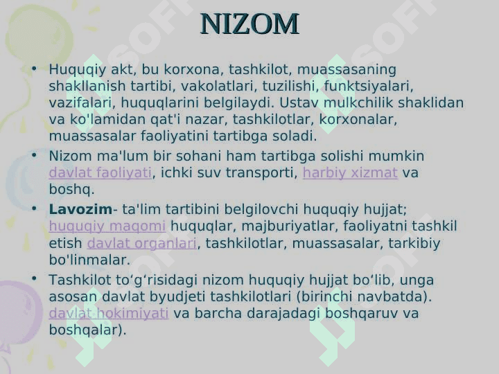 Tashkiliy xujjatlar 3