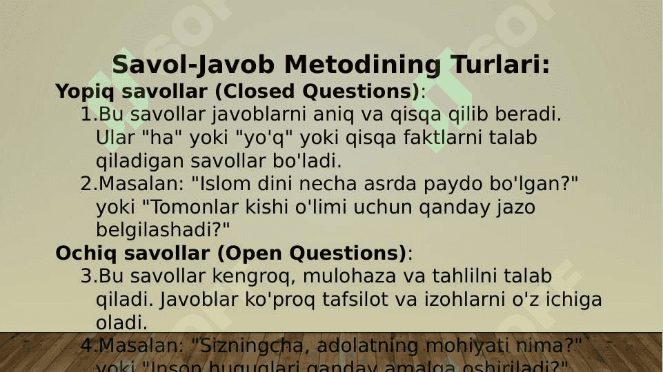 An'anaviy O'qitish Metodlari Klassifikatsiyasi 8