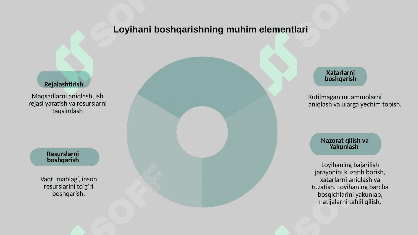 Loyihani boshqarish tushunchasi 3