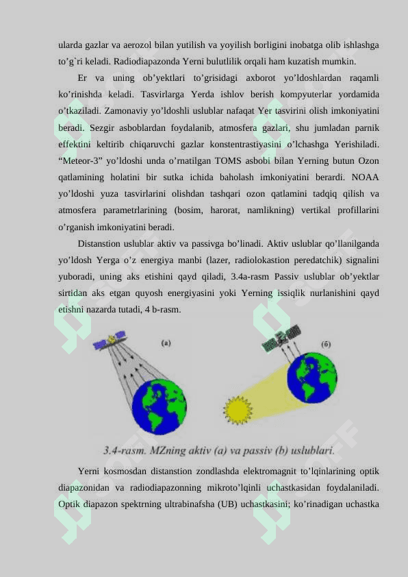 Masofadan zondlash va yo’ldoshli pozitsionirlash tizimlari 6