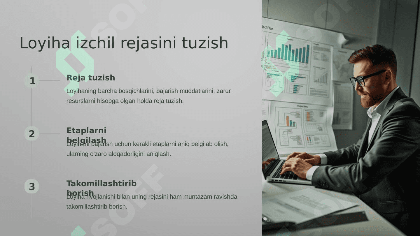 LOYIHA REJASINI TAHLIL QILISH VA OPTIMALLASHTIRISH 6