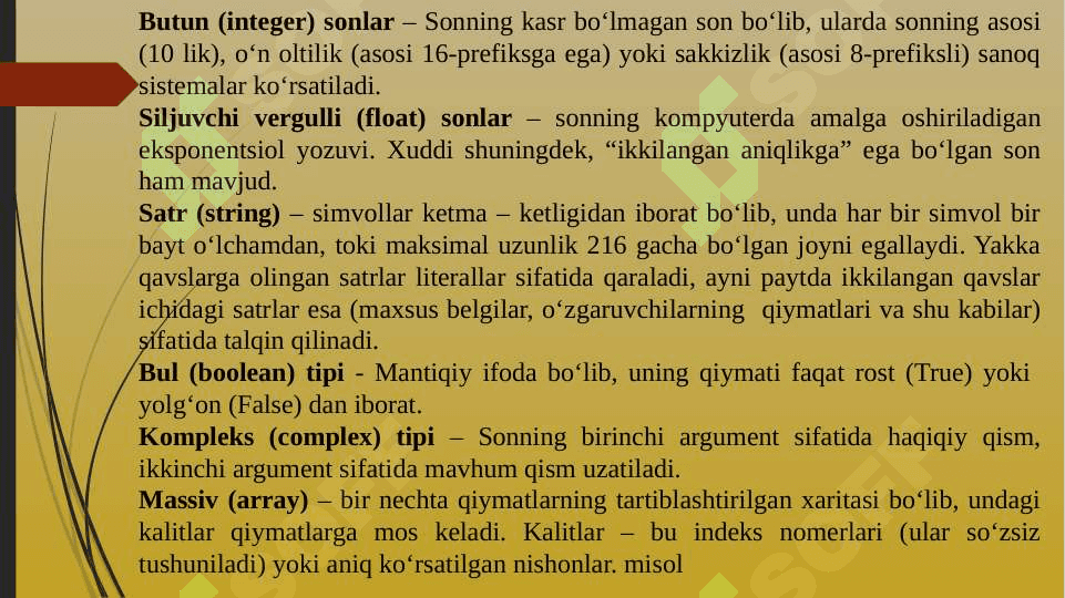 Python da matematik funksiyalar, pythonda arifmetik, mantiqiy operatorlar va ularning tadbiqi 3