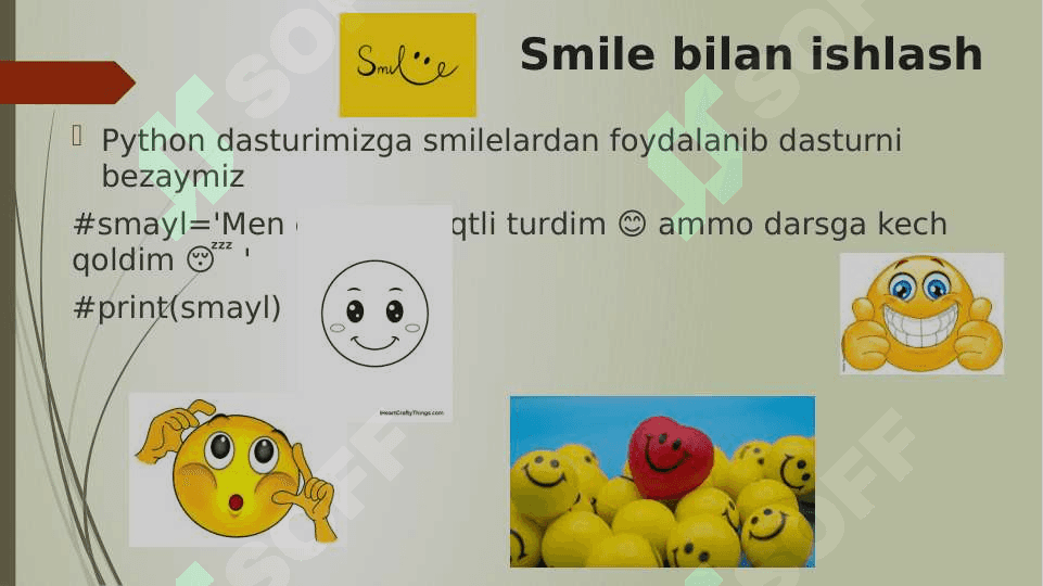 Python dasturlash tilida matnlar bilan ishlash 4